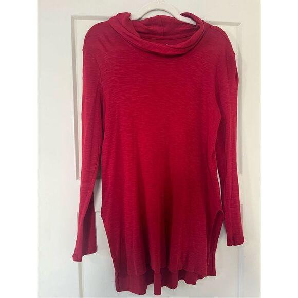 J Jill cowl neck tunic length 100% pima cotton womens long sleeve sweater Small - Picture 1 of 6